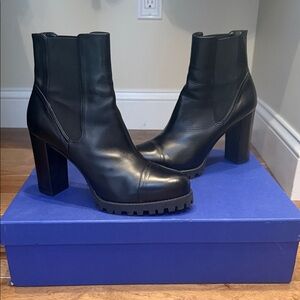 Stuart Weitzman Black Heeled Boots